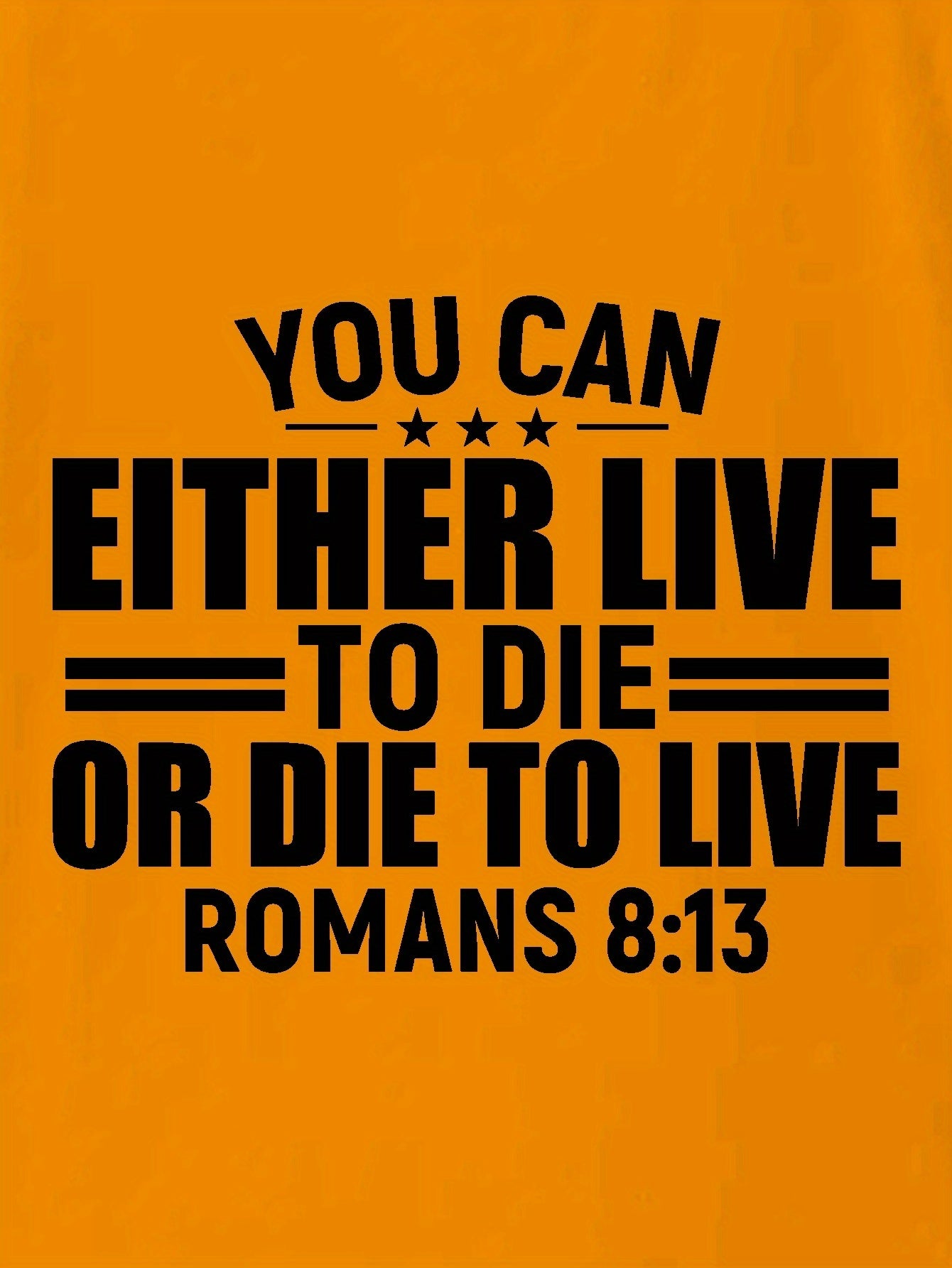 Romans 8:13 You Can Either LIVE TO DIE Or Die To Live Youth Christian T-shirt claimedbygoddesigns