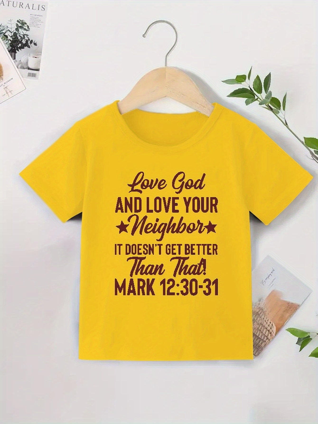 Mark 12:30-31 LOVE GOD AND LOVE YOUR NEIGHBOR Youth Christian T-shirt claimedbygoddesigns