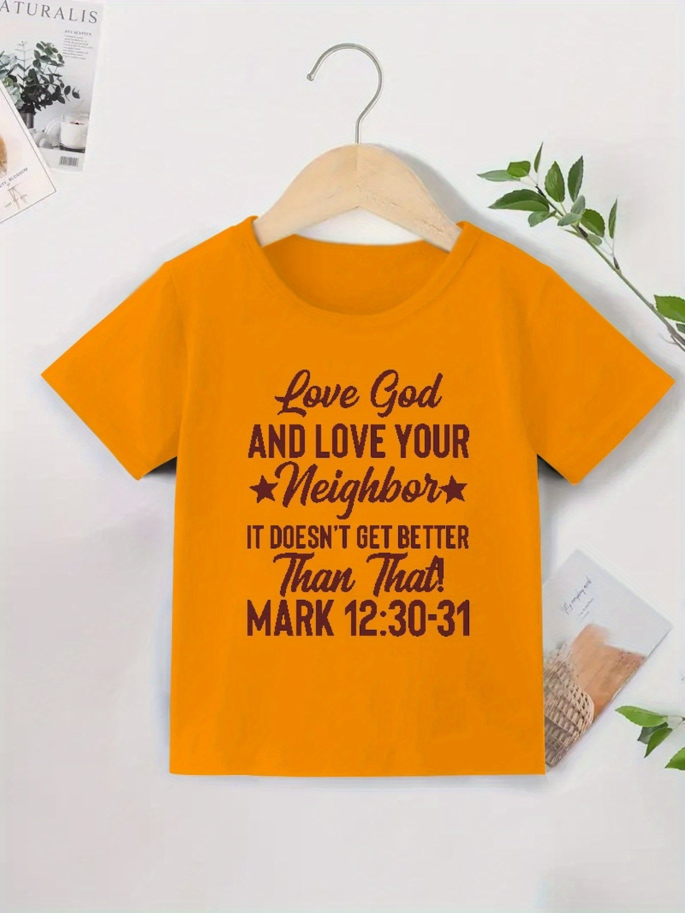 Mark 12:30-31 LOVE GOD AND LOVE YOUR NEIGHBOR Youth Christian T-shirt claimedbygoddesigns