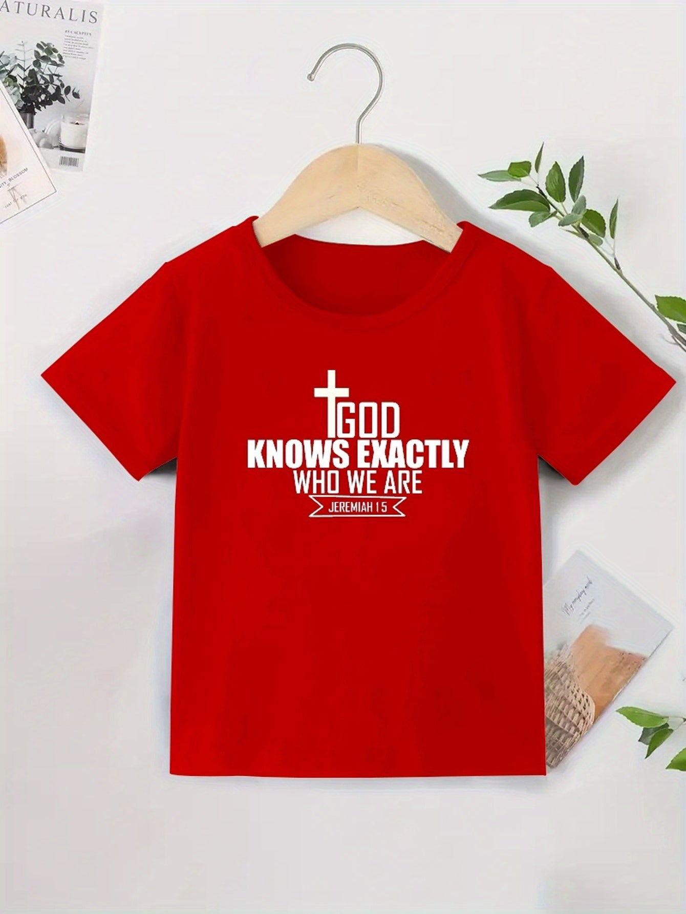 GOD KNOWS EXACTLY WHO WE ARE Youth Christian T-shirt claimedbygoddesigns