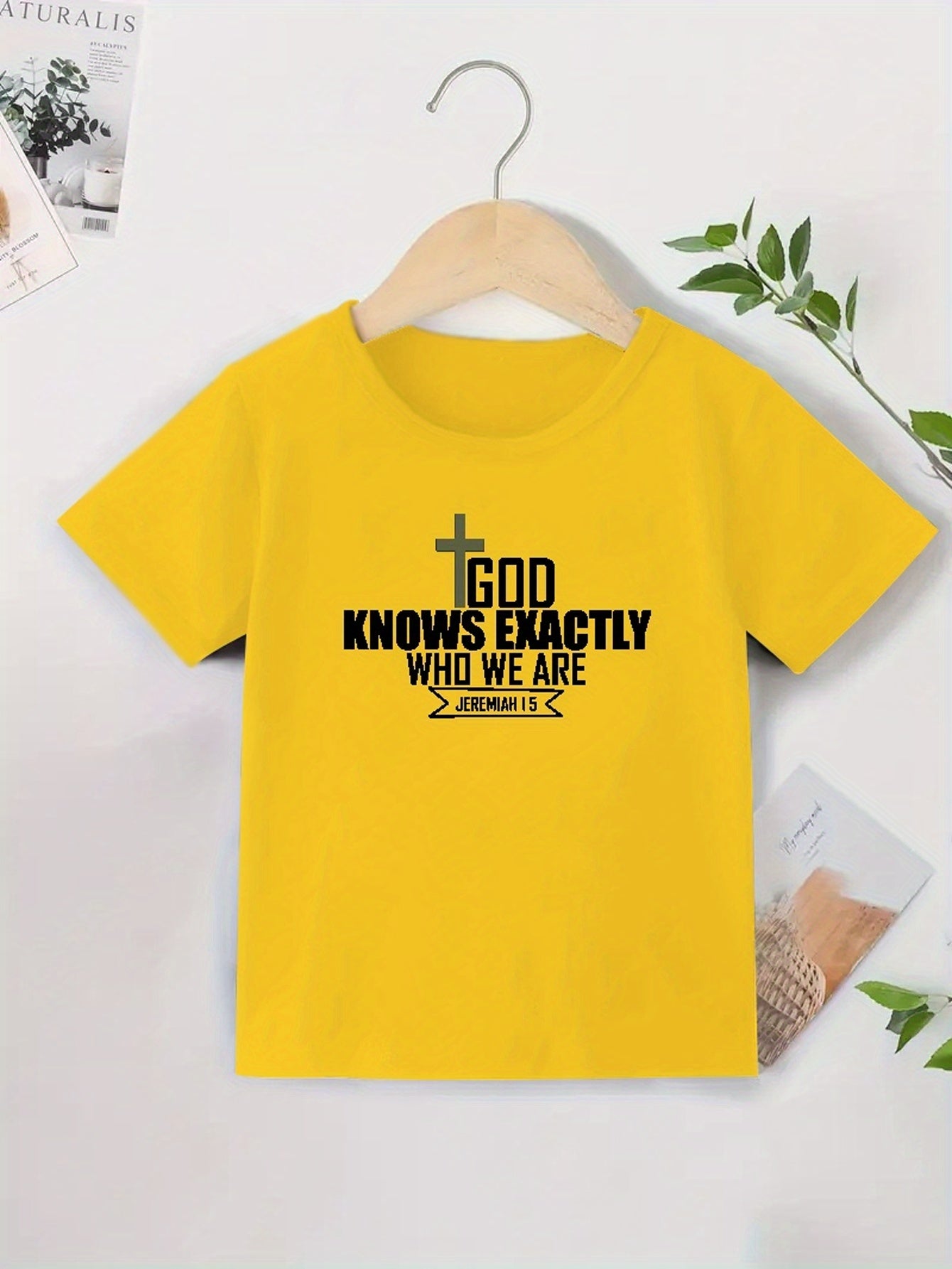 GOD KNOWS EXACTLY WHO WE ARE Youth Christian T-shirt claimedbygoddesigns