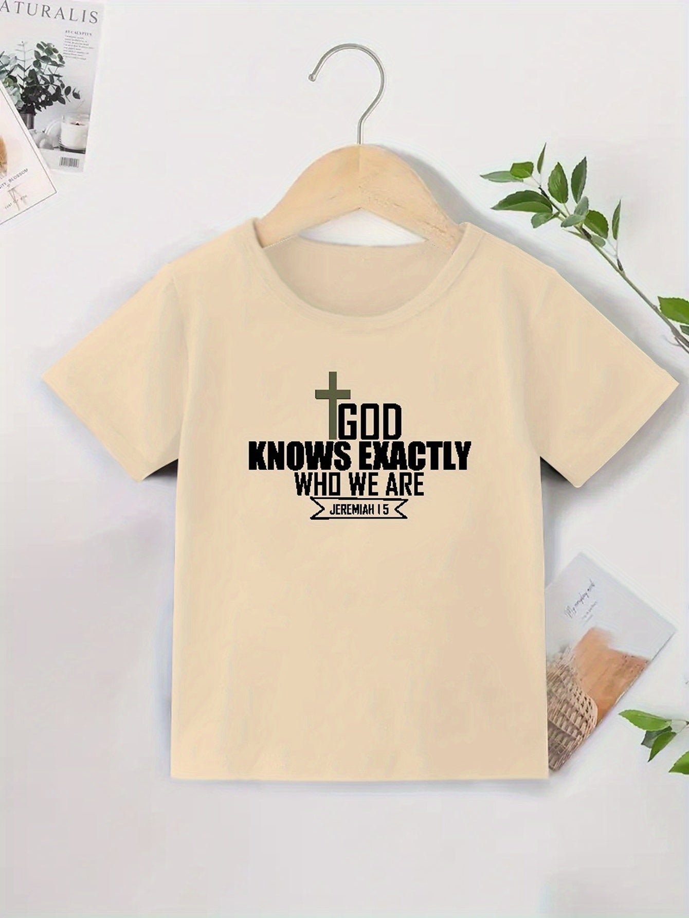 GOD KNOWS EXACTLY WHO WE ARE Youth Christian T-shirt claimedbygoddesigns