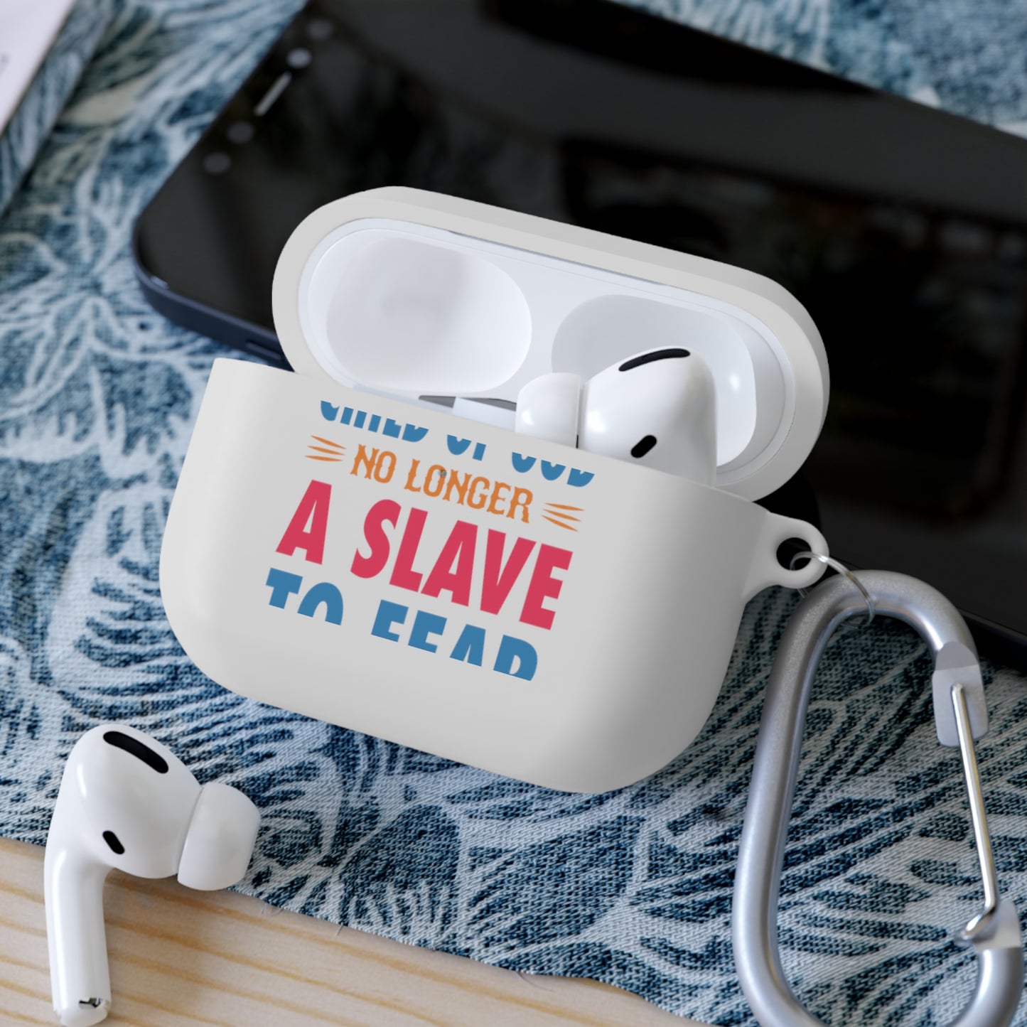 Child Of God No Longer A Slave To Fear Christian Airpod / Airpods Pro Case cover Printify