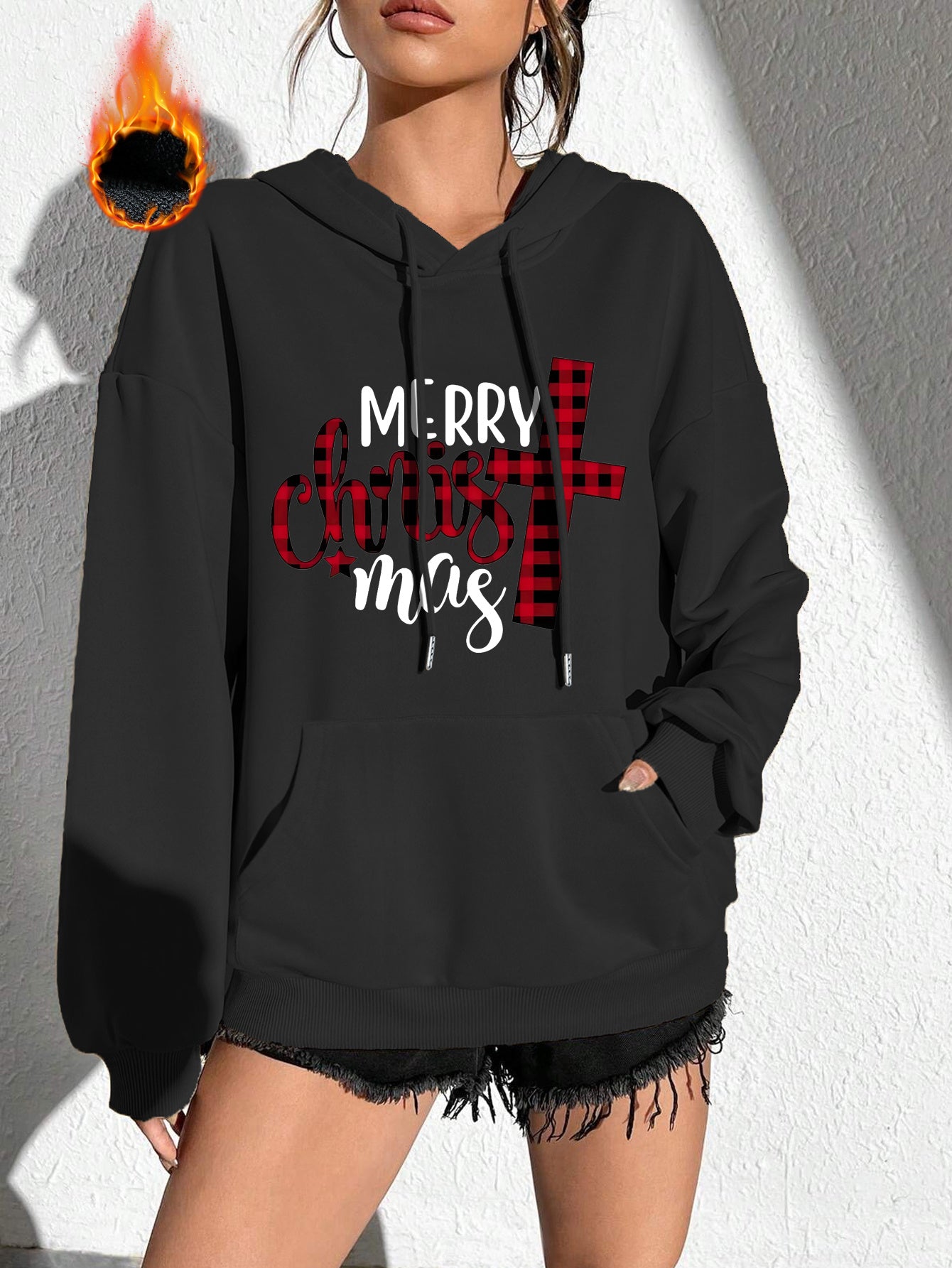 Merry CHRISTmas Women's Christian Pullover Hooded Sweatshirt claimedbygoddesigns