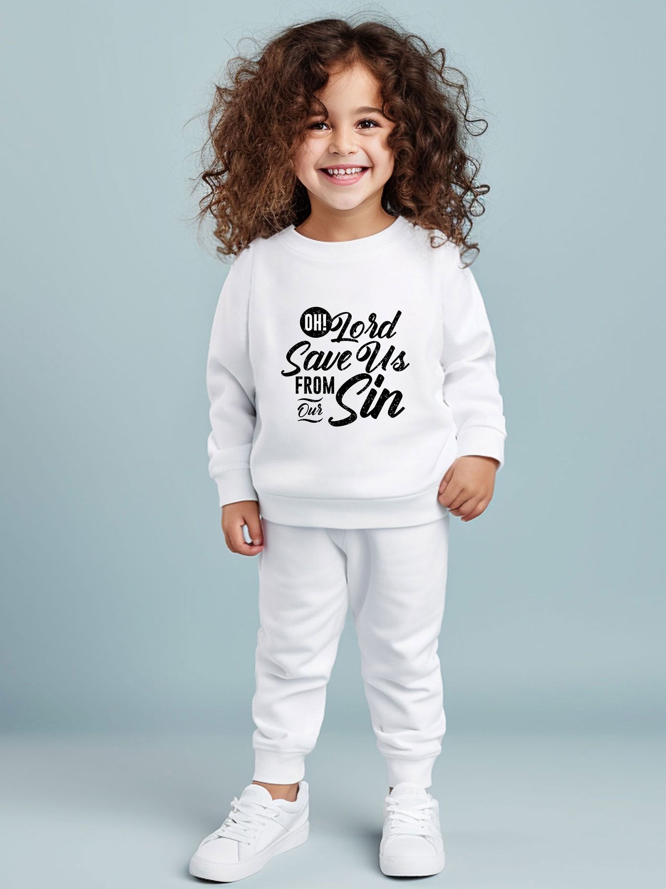 Oh Lord Saves Us From Our  Sin Youth Christian Casual Outfit claimedbygoddesigns