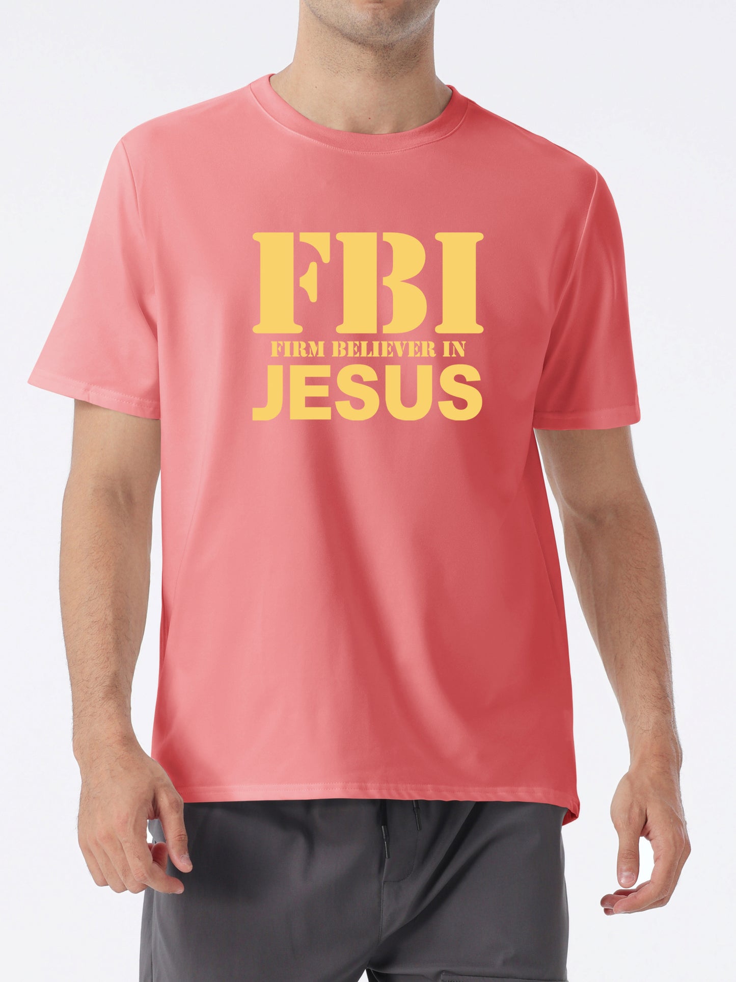 FBI: Firm Believer In Jesus  Men's Christian T-shirt claimedbygoddesigns