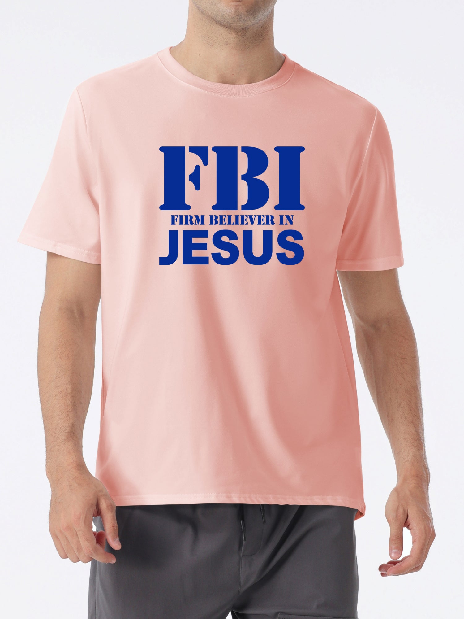 FBI: Firm Believer In Jesus  Men's Christian T-shirt claimedbygoddesigns