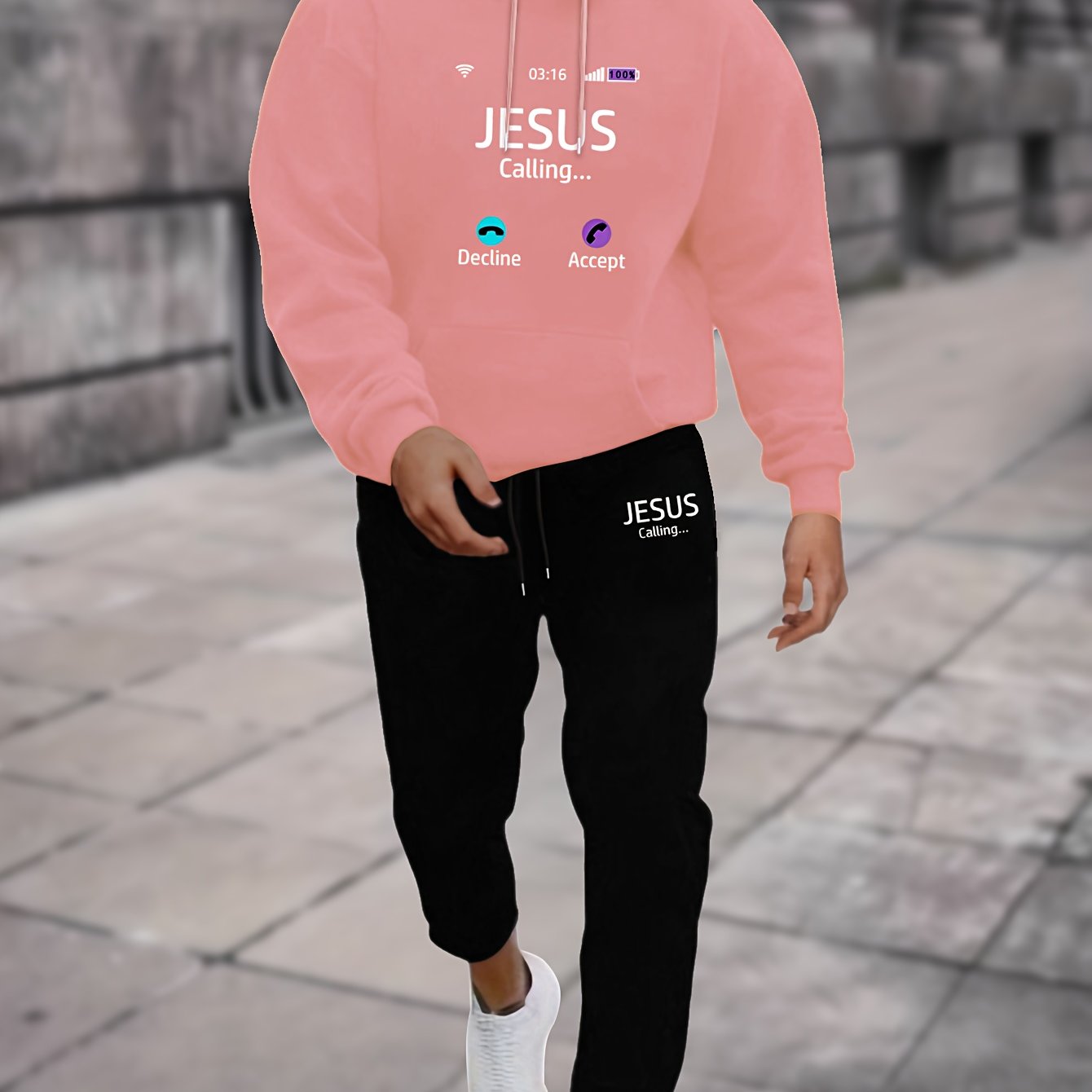 Jesus Calling Men's Christian Casual Outfit claimedbygoddesigns