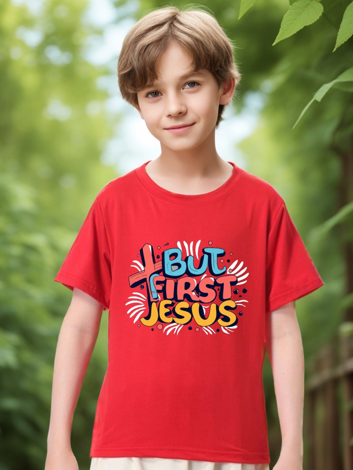 But First Jesus Youth Christian T-Shirt claimedbygoddesigns