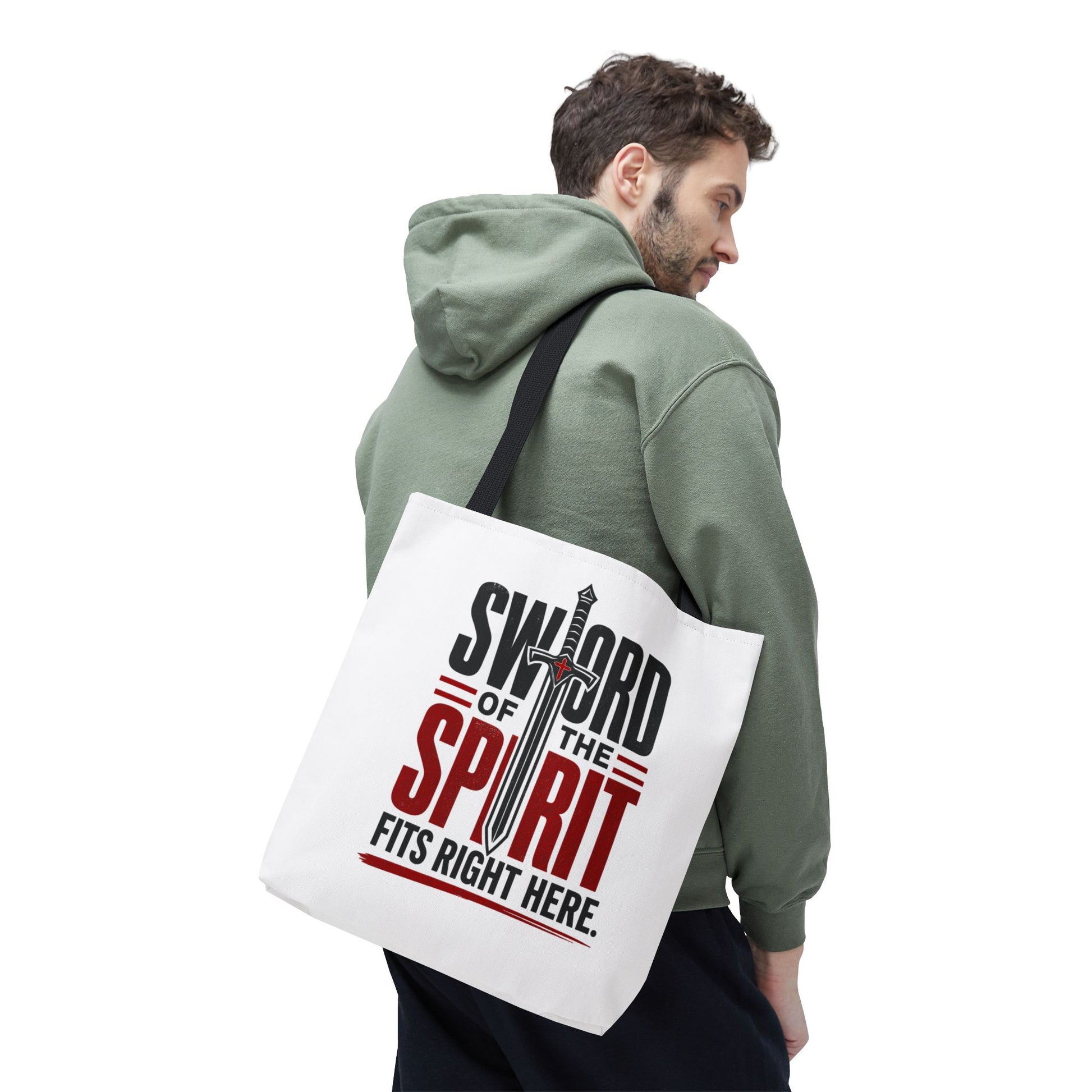 Sword of the Spirit Tote Bag — Christian Faith Inspirational Canvas Tote - ClaimedbyGodDesigns