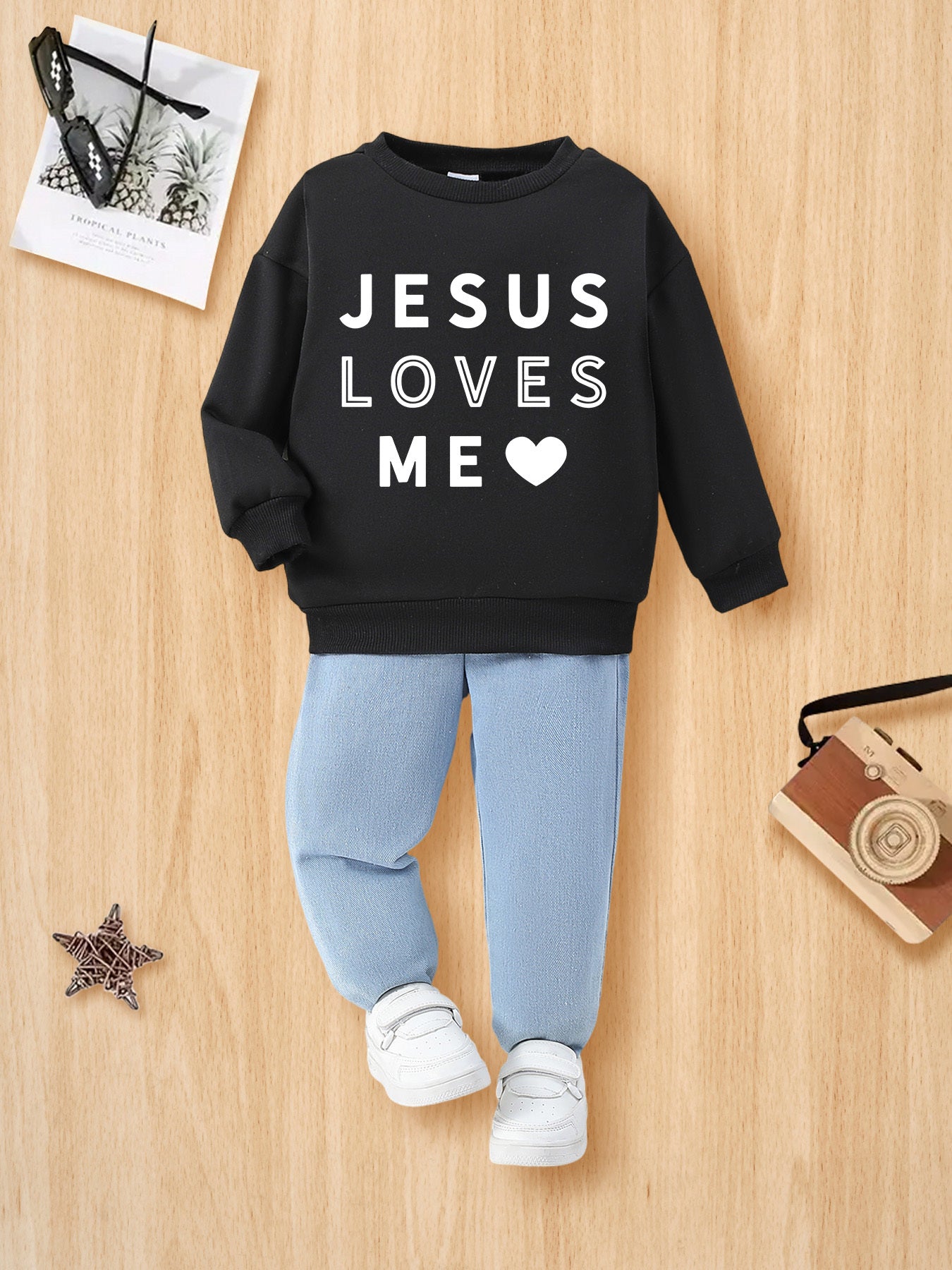 JESUS LOVES ME Youth Christian Casual Outfit claimedbygoddesigns
