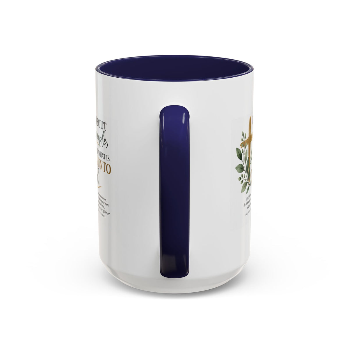 Christian Coffee Mug – "Pleasing Unto God" Inspirational Accent Mug (11/15oz)