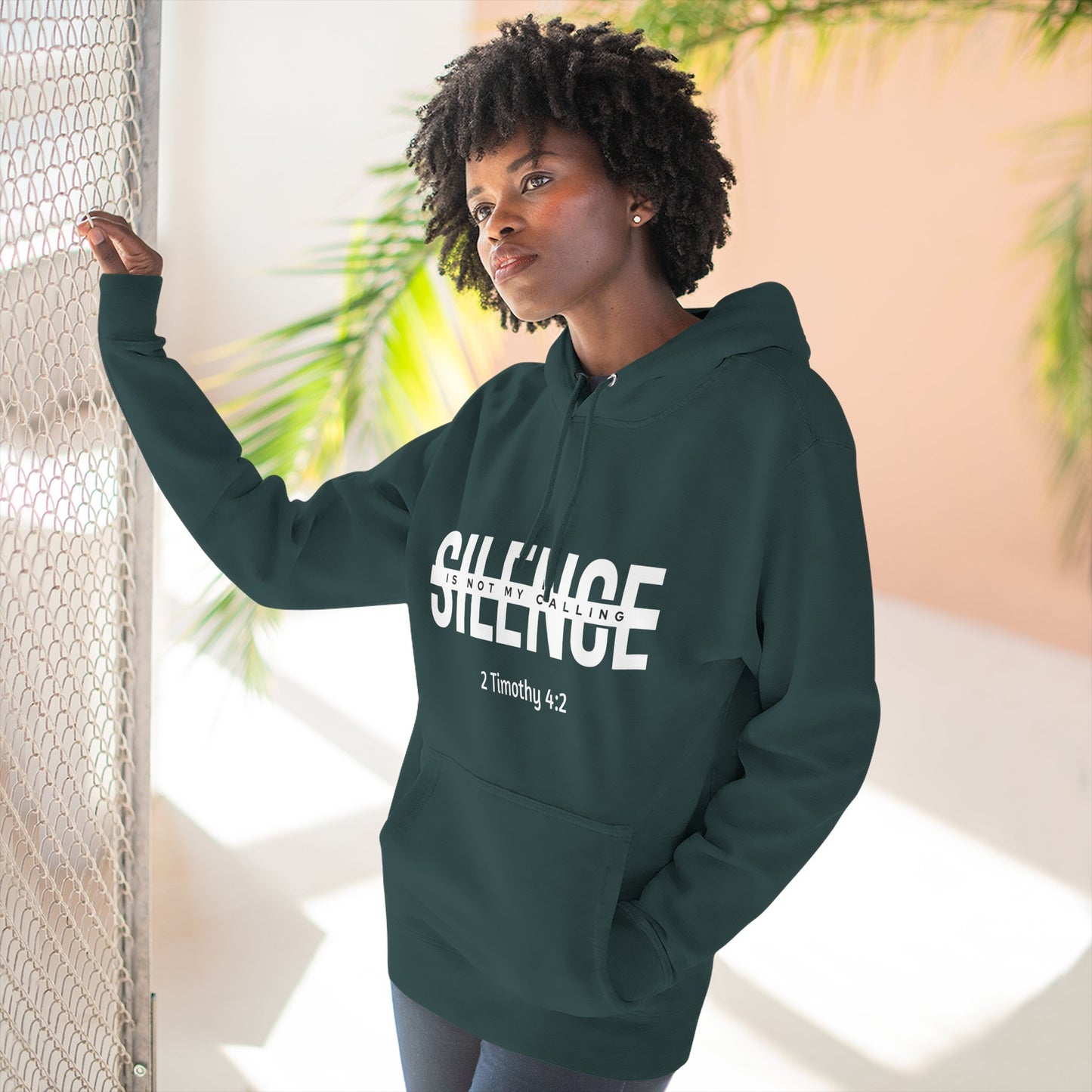 Silence Hoodie - Inspirational Fleece Unisex Pullover, Christian Gift, Motivational Activewear, Cozy Sweatshirt, Scripture Reminder - ClaimedbyGodDesigns