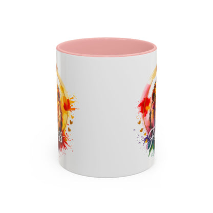 Fearless in Faith Lion Coffee Accent Mug - 11oz & 15oz Inspirational Drinkware