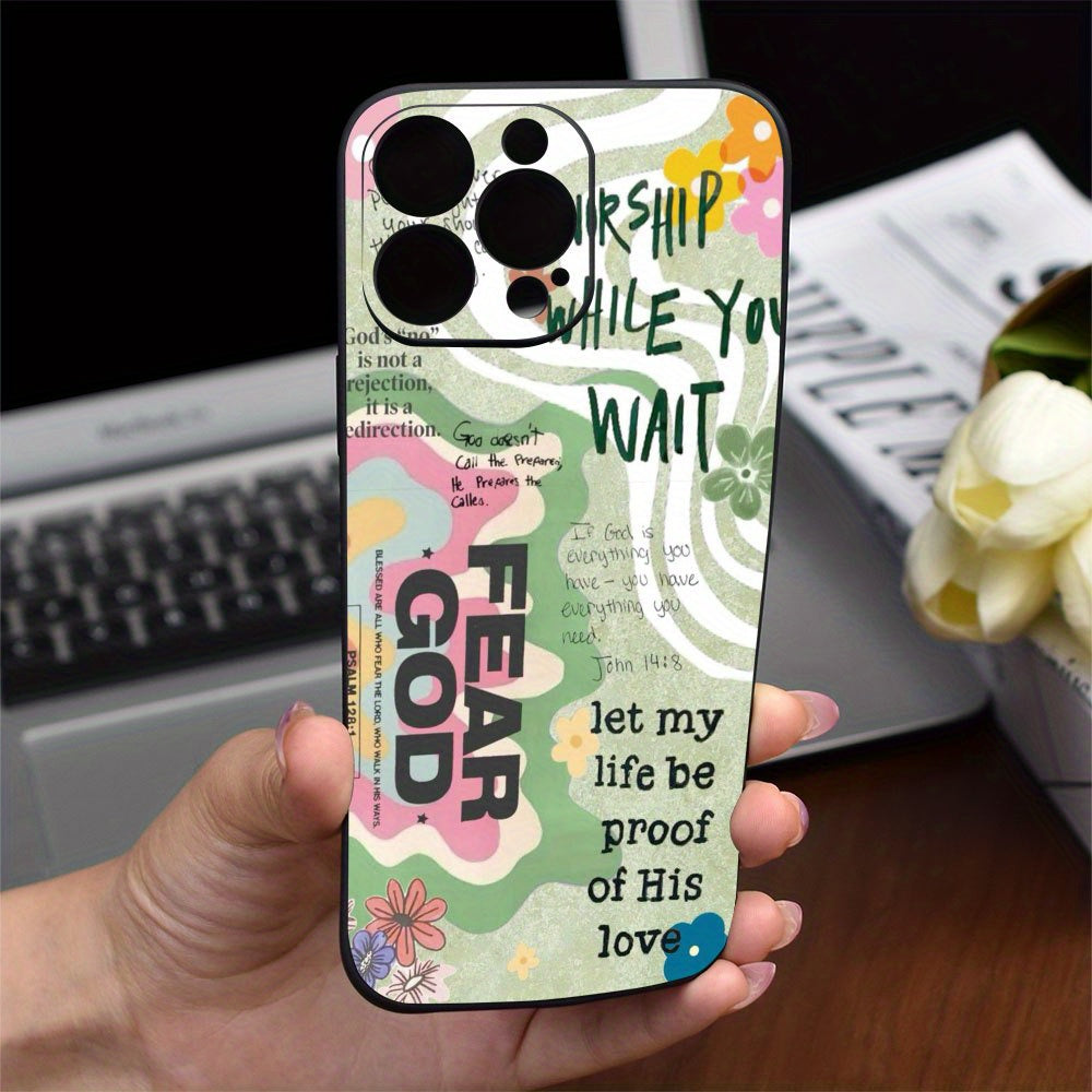Worship While You Wait Christian Phone Case For IPhone 15 14 13 12 11 XS XR X 7 8 Plus Pro Max Mini claimedbygoddesigns
