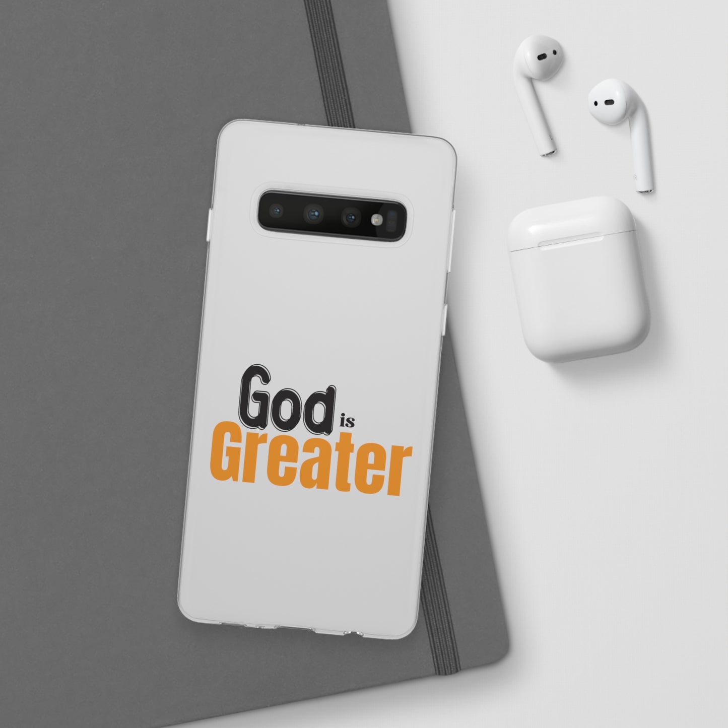 God Is Greater Christian Flexi Phone Case Printify