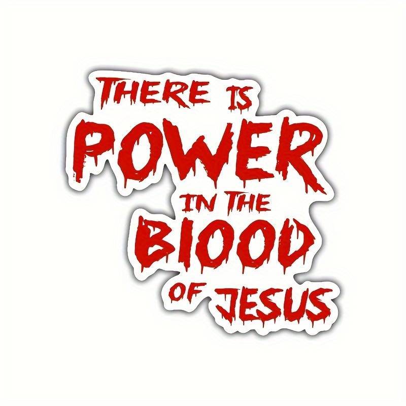 10pcs There Is Power In The Blood Of Jesus Christian Bumper Stickers claimedbygoddesigns