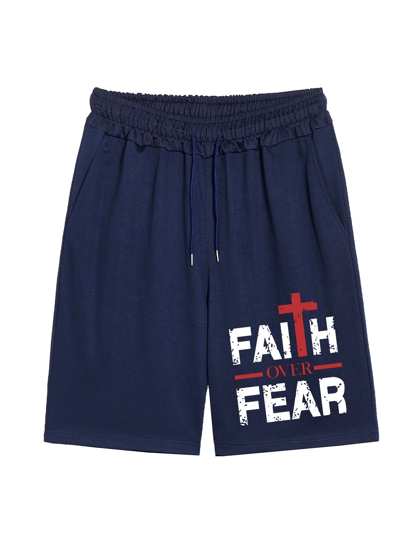 Faith Over Fear Men's Christian Shorts claimedbygoddesigns