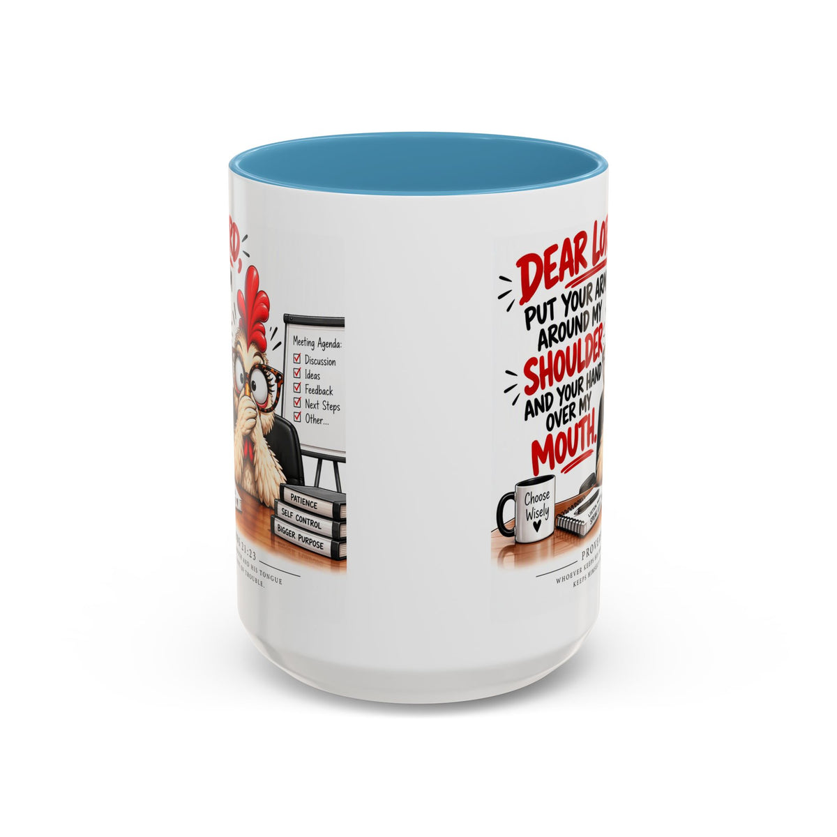 Christian Coffee Mug — "Dear Lord, Put Your Arm Around My Shoulder" Inspirational Ceramic Mug