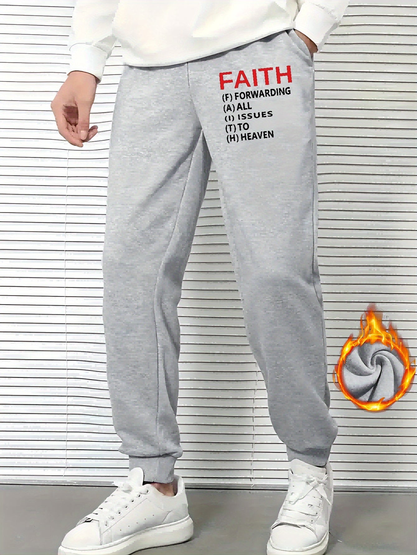 FAITH: Forwarding All Issues To Heaven Men's Christian Sweatpants claimedbygoddesigns