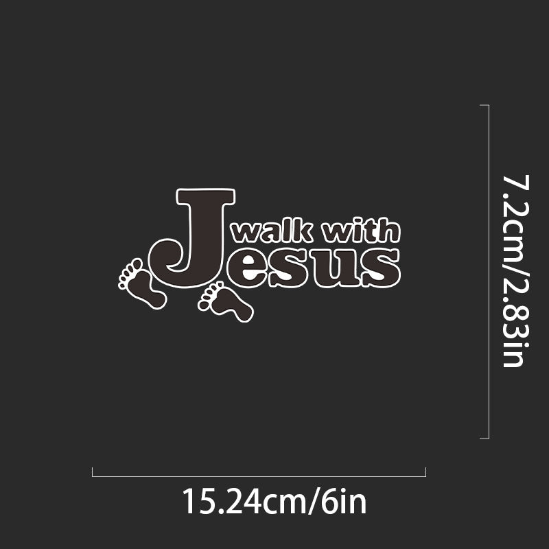 10pcs Walk With Jesus Christian Bumper Stickers claimedbygoddesigns