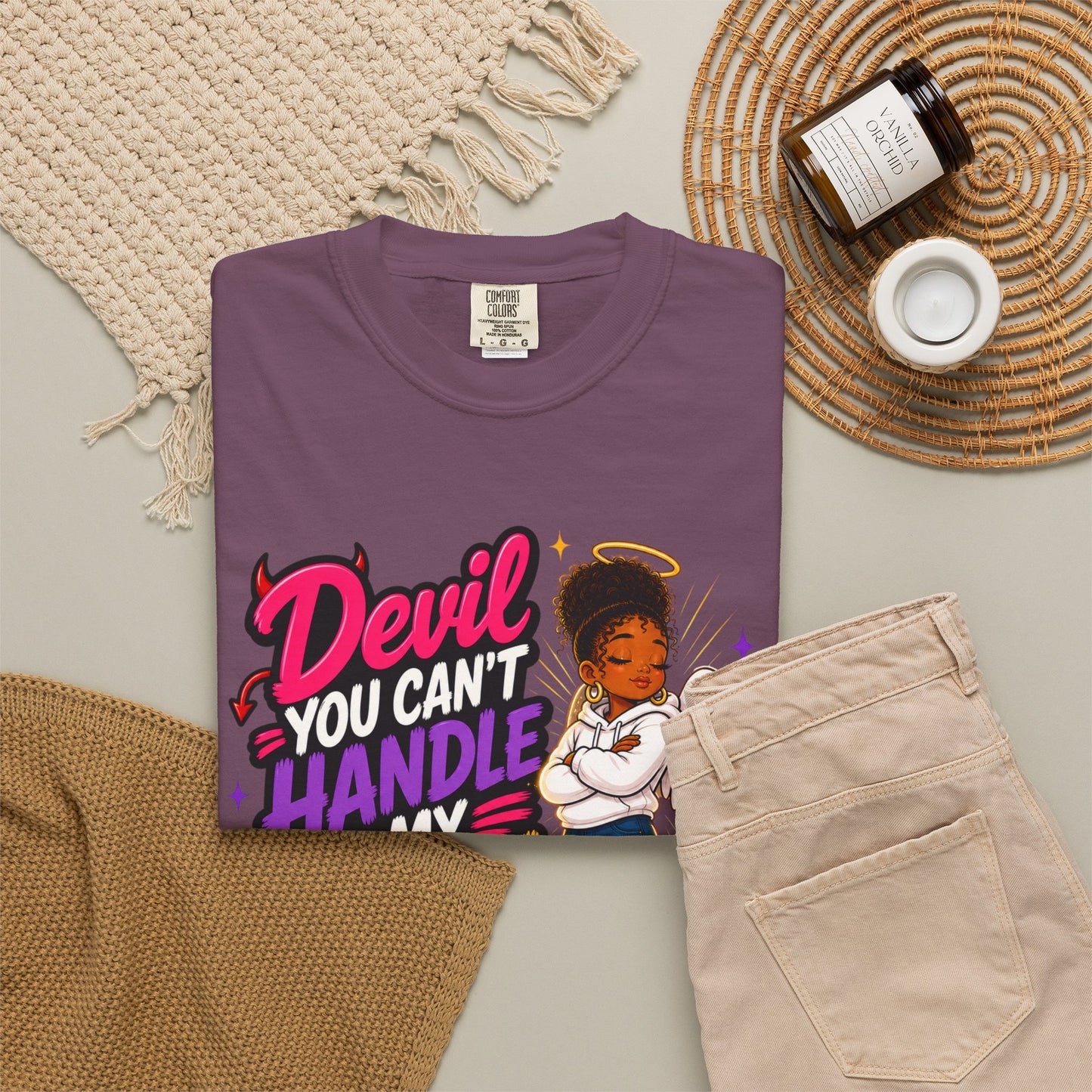 Devil You Can't Handle My Glow Up T-Shirt — Angel Girl Graphic Tee - ClaimedbyGodDesigns