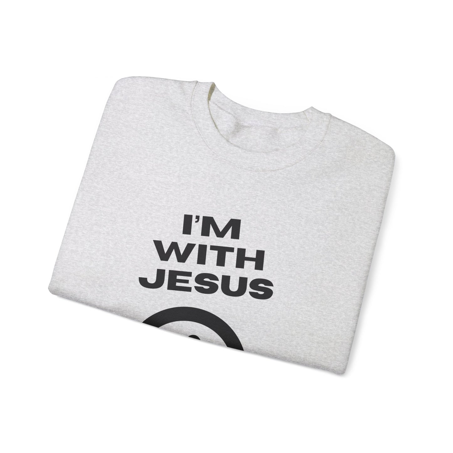 I'm With Jesus Unisex Heavy Blend™ Crewneck Christian Sweatshirt