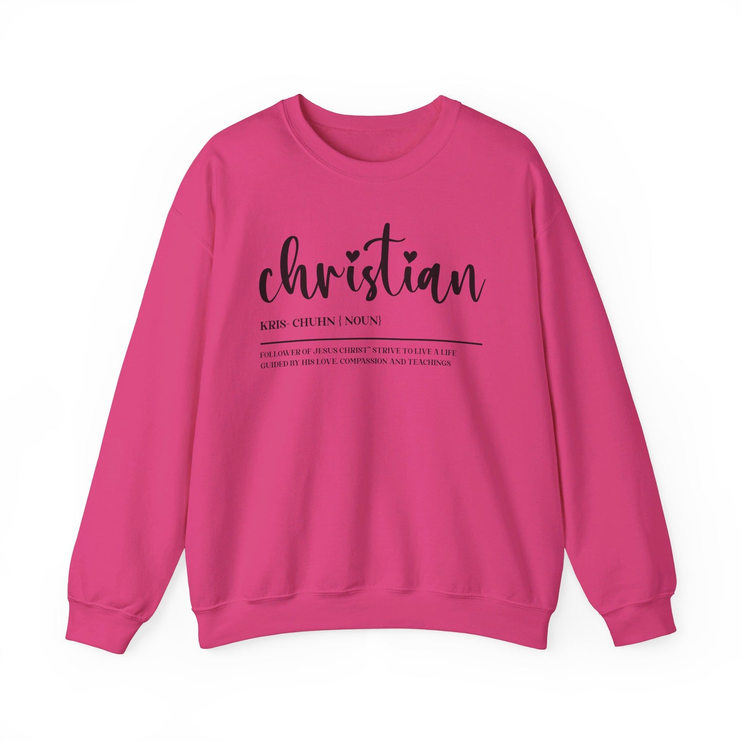 I Am A Christian Follower Of Christ  Unisex Heavy Blend™ Crewneck Christian Sweatshirt