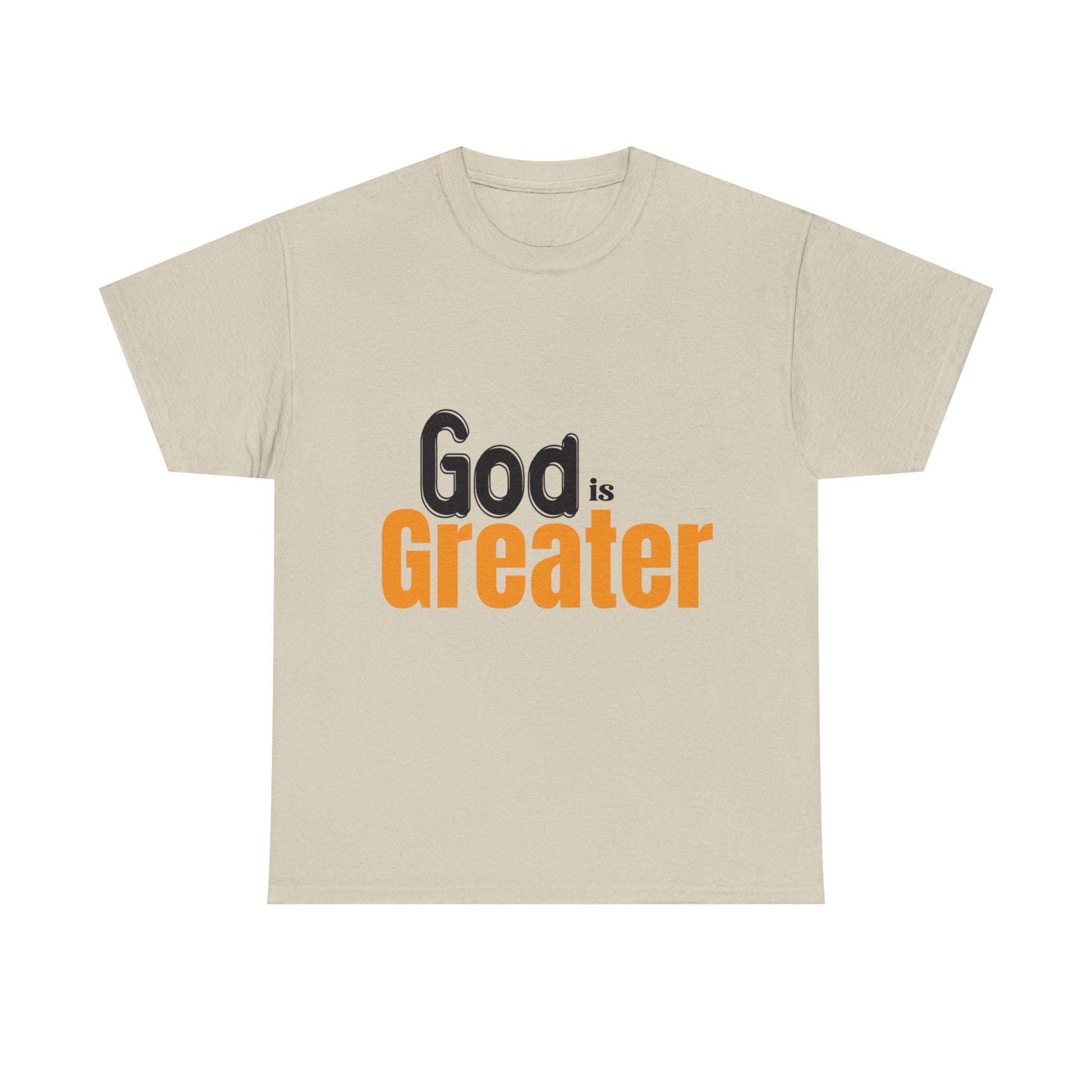 God Is Greater Unisex Heavy Cotton Tee Printify