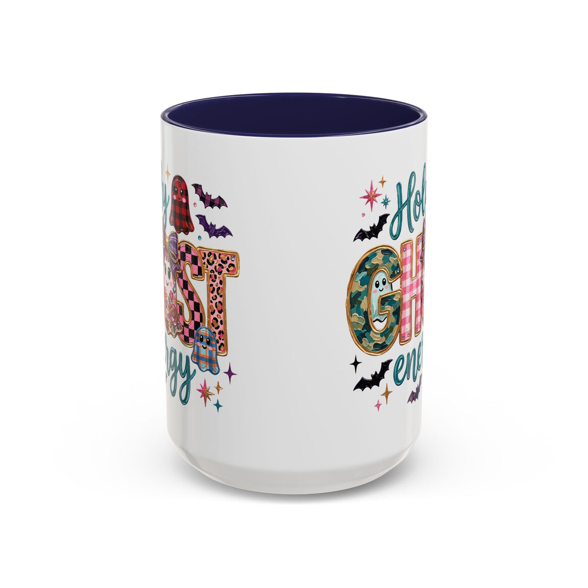 Accent Christian Coffee Mug — "Holy Ghost Energy" Halloween Cute Spooky Ceramic Mug (11/15oz)