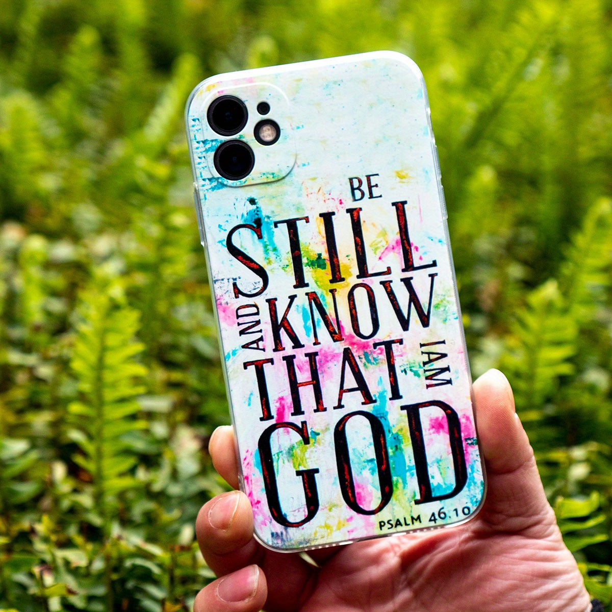 Be Still And Know That I Am God Christian Phone Case Gift Phone Cover for IPhone 15 14 13 12 11 Pro Max X XR XS 8 Plus claimedbygoddesigns