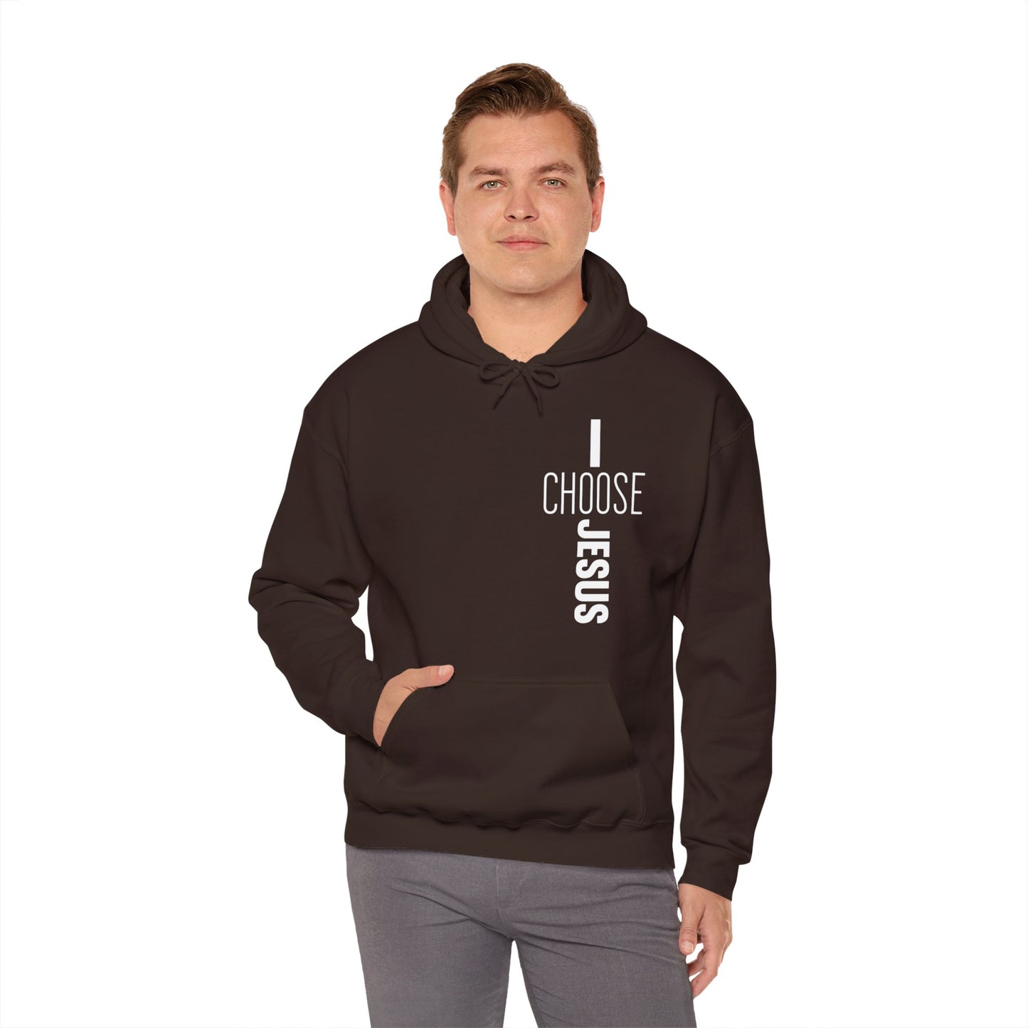 I Choose Jesus Unisex Christian Hooded Pullover Sweatshirt