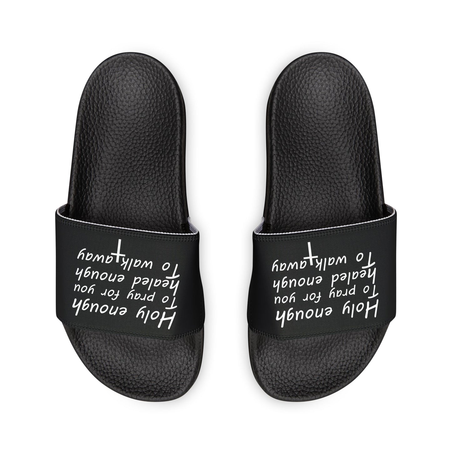Motivational Men's Christian Removable-Strap Sandals - 'Holy Enough'