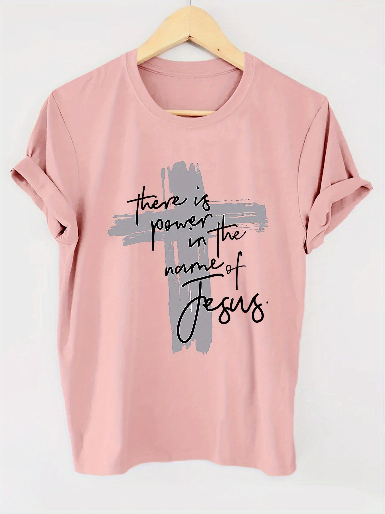 There Is Power In The Name Of Jesus Women's Christian T-shirt claimedbygoddesigns