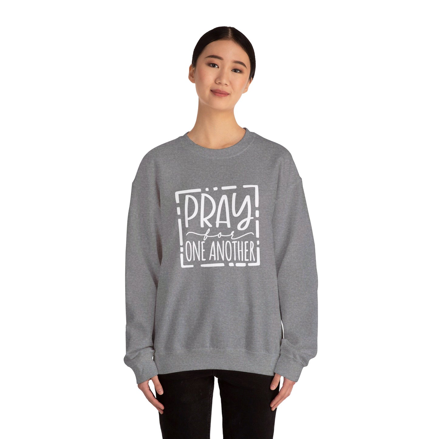 Pray For One Another Don't Quit Unisex Heavy Blend™ Crewneck Christian Sweatshirt