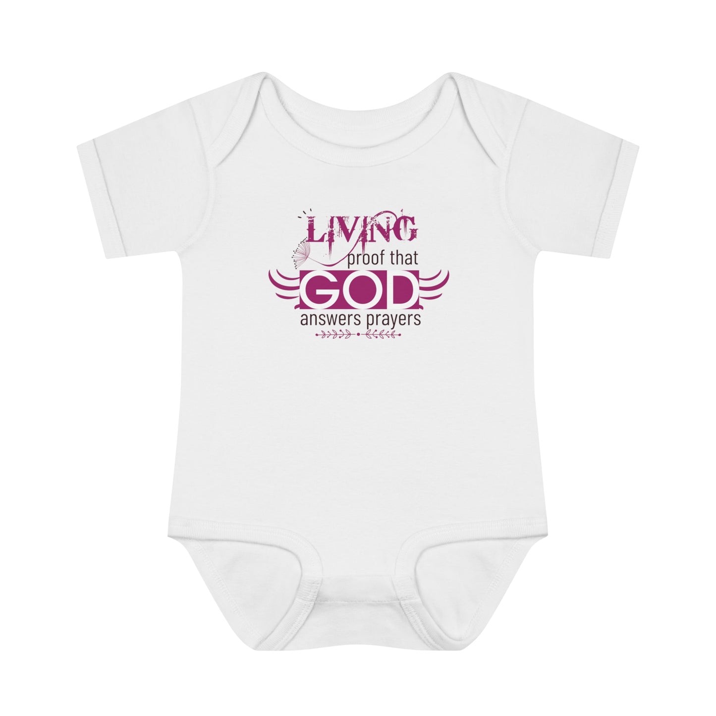 Living Proof That God Answers Prayers Christian Baby Onesie Printify