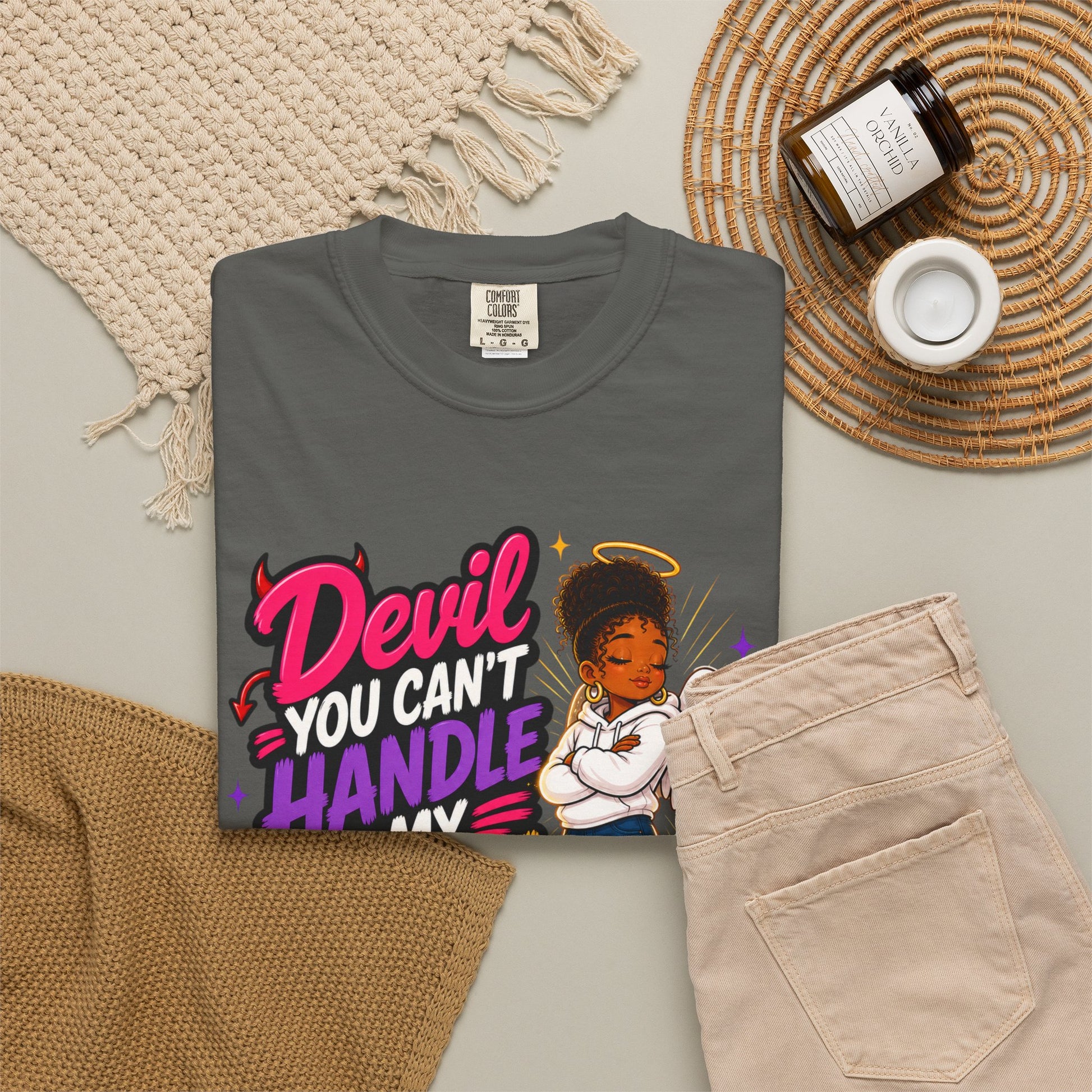 Devil You Can't Handle My Glow Up T-Shirt — Angel Girl Graphic Tee - ClaimedbyGodDesigns