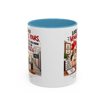 Christian Coffee Mug — “Lord, You Said Vengeance Is Yours” Funny Office Cubicle Prayer Gift
