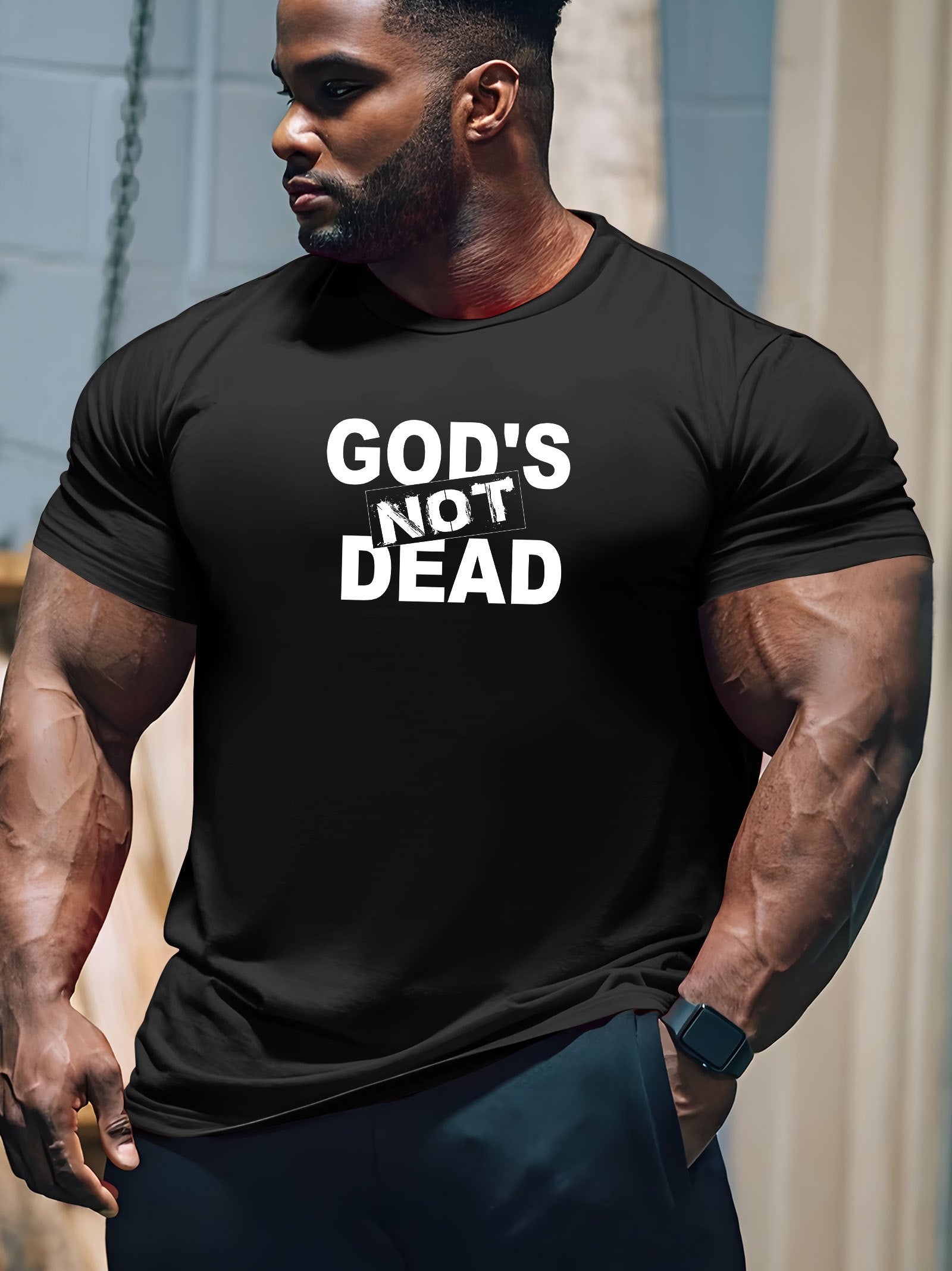 God's Not Dead Plus Size Men's Christian T-shirt claimedbygoddesigns