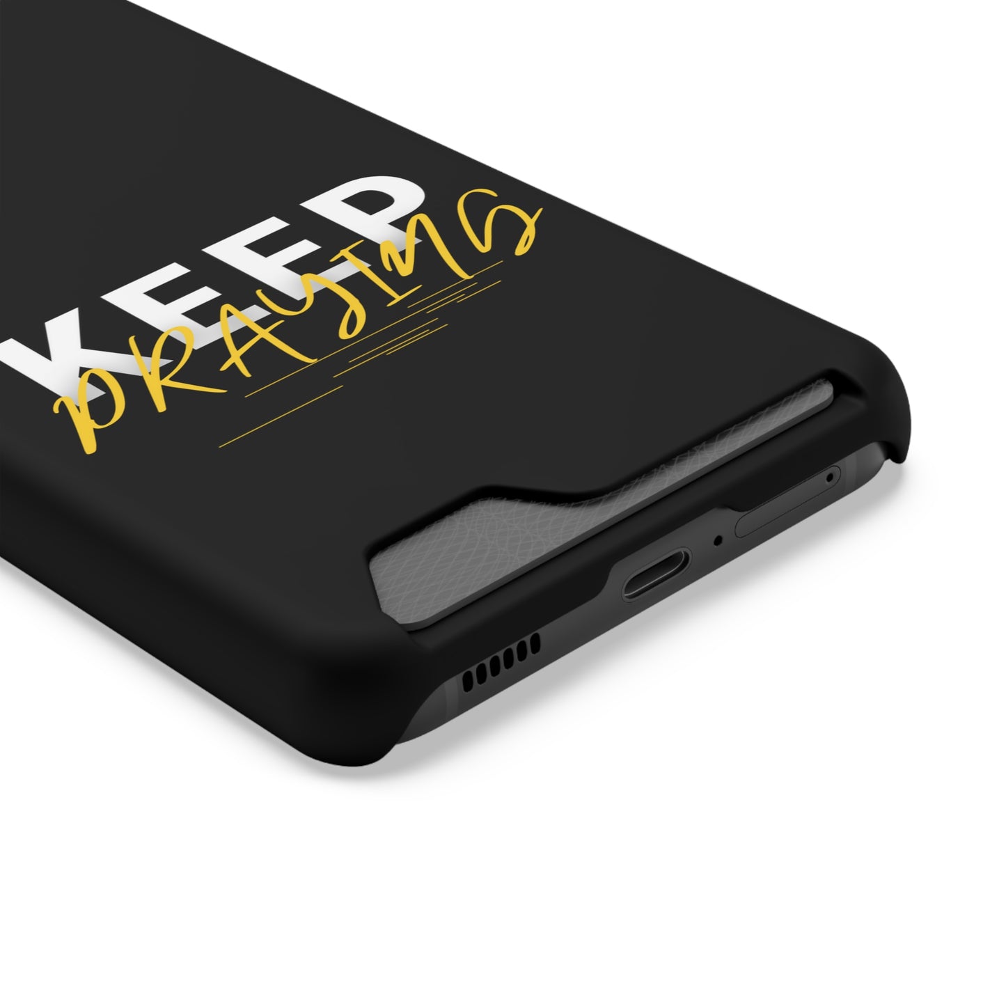 Keep Praying Christian Phone Case With Card Holder Printify