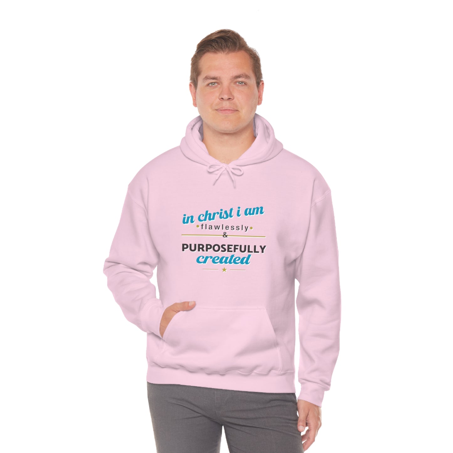 In Christ I Am Flawlessly & Purposefully Created Unisex Hooded Sweatshirt