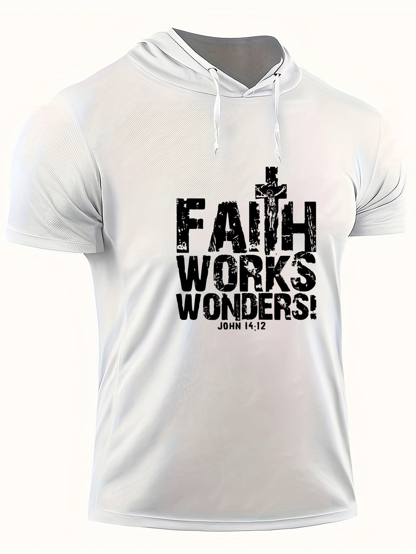 Faith Works Wonders Men's Christian T-shirt claimedbygoddesigns