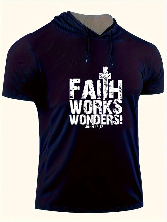 Faith Works Wonders Men's Christian T-shirt claimedbygoddesigns