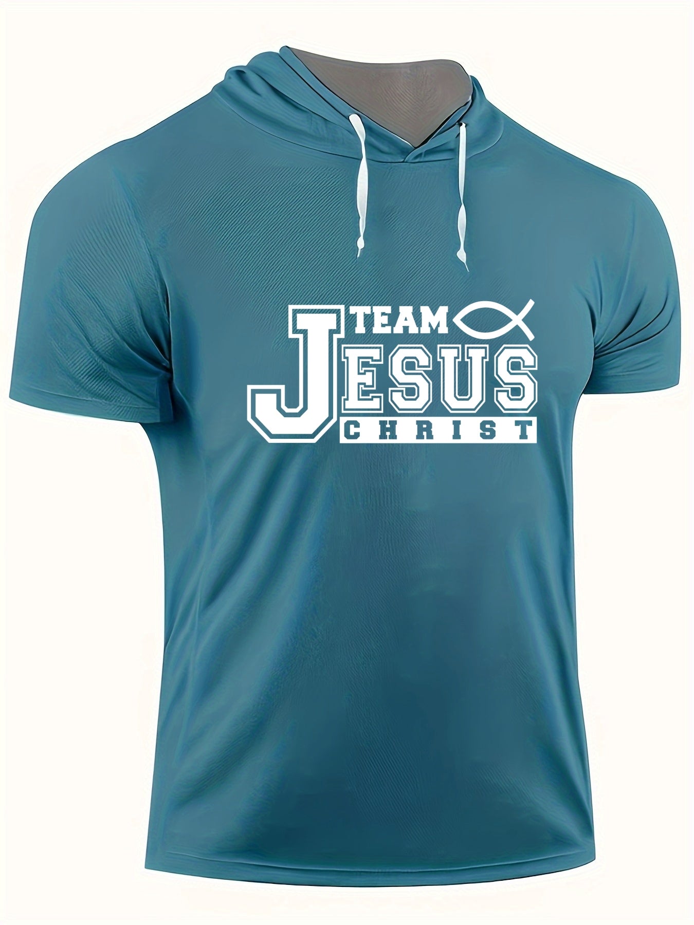 Team Jesus Christ Plus Size Men's Christian Hooded T-shirt claimedbygoddesigns