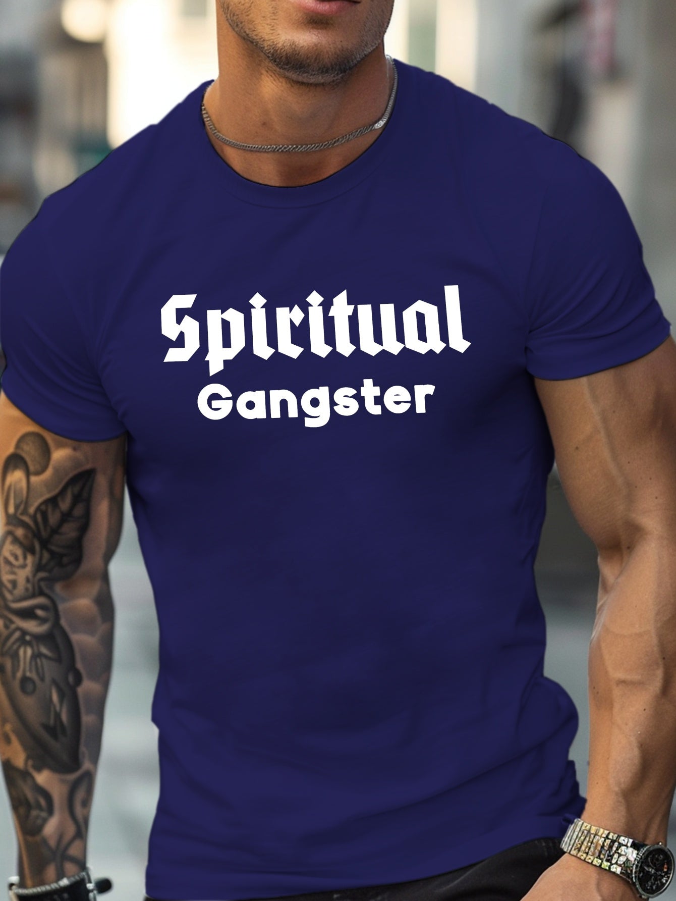 Spiritual Gangster Funny Men's Christian T-shirt claimedbygoddesigns