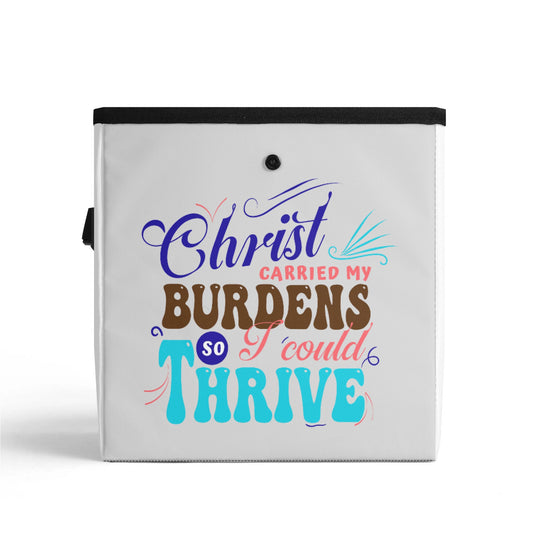 Christ Carried My Burdens So I Could Thrive  Hanging Storage Trash Car Organizer Bag Christian Car Accessories popcustoms