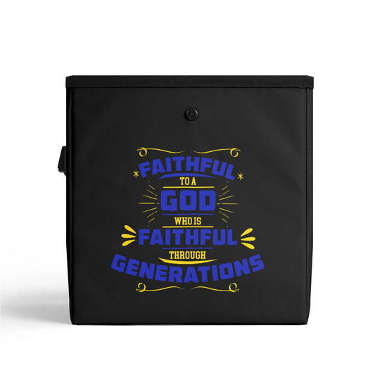 Faithful To A God Who Is Faithful Through Generations Hanging Storage Trash Car Organizer Bag Christian Car Accessories popcustoms