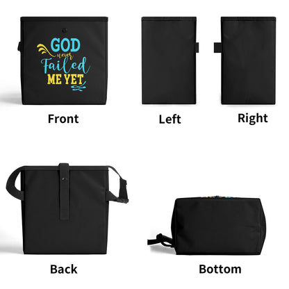 God Never Failed Me Yet Hanging Storage Trash Car Organizer Bag Christian Car Accessories popcustoms