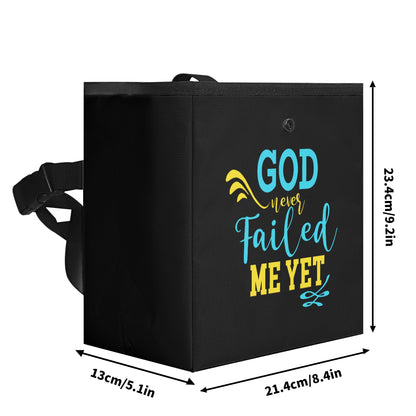 God Never Failed Me Yet Hanging Storage Trash Car Organizer Bag Christian Car Accessories popcustoms