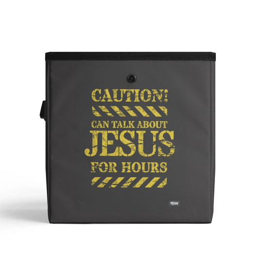 Caution Can Talk About Jesus For Hours Hanging Storage Trash Car Organizer Bag Christian Car Accessories popcustoms